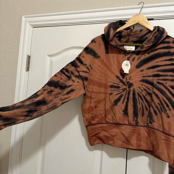 NWT ✨ Aerie Offline OTT Crop Tie Dye Hoodie - Picture 4 of 6